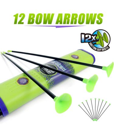 Sport Series Archery Shooting Set - Bow & Arrow Toy for Kids - Outdoor Hunting Game with 12 Suction Cup Arrows - Green - Buy Online on GoSupps.com