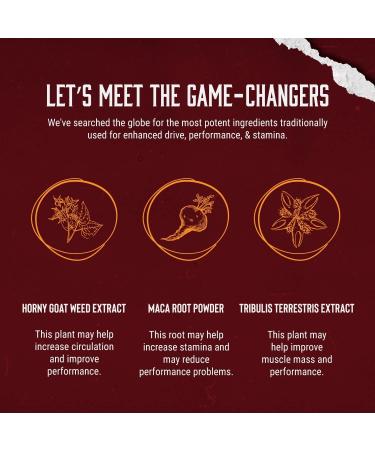 Horny Goat Weed Complex with 1000 mg Horny Goat Weed Extract and Extra Strength Tongkat Ali Root Powder Natural Maca Root Extract Maca Root Powder 60 Count (Pack of 1) - Buy Online on GoSupps.com