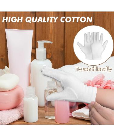 Sibba 4 Pairs White Moisturizing Cotton Gloves for Men & Women | Overnight Hand Spa Treatment & Eczema Care - Buy Online on GoSupps.com