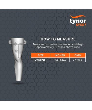 TYNOR Knee Wrap Neoprene Knee Brace Support - Adjustable Compression for Knee Pain & Arthritis Unisex One Size Black & Orange - Ideal for Sports & Workouts - Buy Online on GoSupps.com