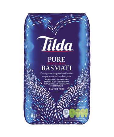 Tilda Pure Original Basmati Rice 8 x 1000 Gram Multipack Basmati Rice Rice grains with Aroma and light Texture From the Himalayas Vegetarian Glutenfree
