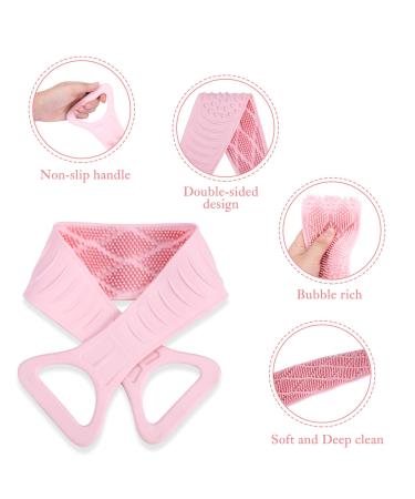 Silicone Back Scrubber for Shower - Pink Body Brush for Teens & Women - Buy Online on GoSupps.com