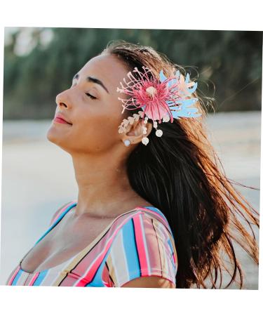 Beatifufu Flower Hairpin Ocean Hair Styling Clip Beach Starfish Hairpin Tropical Hair Barrettes Seashell Hair Clip Mermaid Hair Clips for Tropical Flower Hair Clip Fabric - Buy Online on GoSupps.com