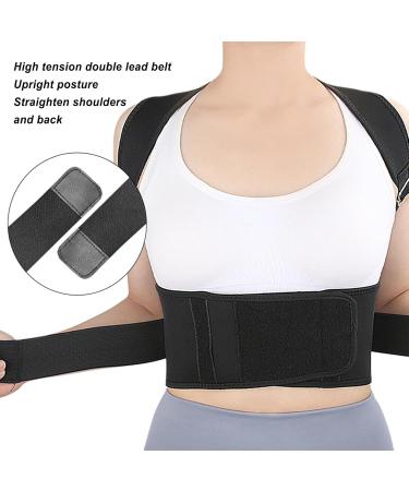 Posture Corrector Brace | Adjustable Back Support & Shoulder Straightener | Orthopedic Full Back Support for Men & Women - Black XL - Buy Online on GoSupps.com