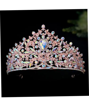 Crown Headband Crown Wedding Crown for Bride Wedding Headpiece for Bride Bridal Crown Wedding Accessories for Brides Birthday Crowns for Women Bachelorette Crown 17.00X17.00X9.00CM Golden - Buy Online on GoSupps.com