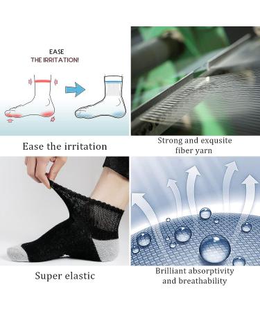 +MD Bamboo Diabetic Ankle Socks - Seamless Toe, Cushion Sole (12 Pairs) - Buy Online on GoSupps.com