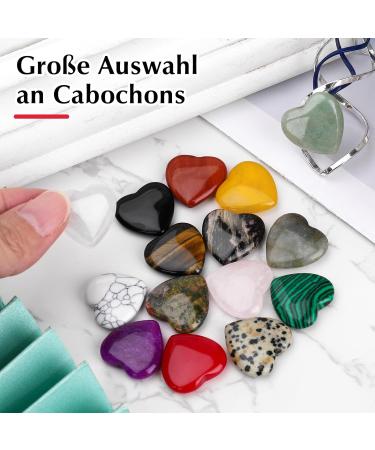Crazyfly 15pcs Heart Stones Healing Crystal Gemstones Set - Polished Chakra Energy Stones for Meditation & Reiki - Buy Online on GoSupps.com