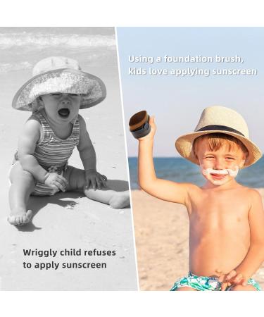 Esimen Sunscreen Applicator for Kids - Sunblock Buddy with Caps | Sun Lotion Brush for Cream & Powder | Safe & Easy Sun Protection - Buy Online on GoSupps.com