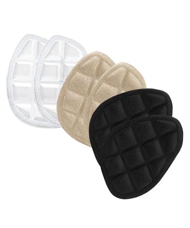 3 Pairs Forefoot Half Size Pad Shoes Forefoot Cushions Soft Forefoot Pads Anti-slip Insole Pad Comfort Heels Girl High Heels Jp Velvet Comfortable Forefoot Stickers
