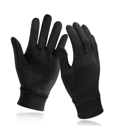 Unigear Lightweight Running Gloves, Touch Screen Anti-Slip Warm Gloves Liners for Cycling Biking Sporting Driving for Men Women Medium