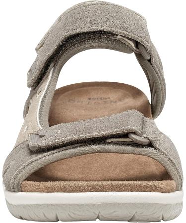 Earth Origins Womens Skylar Slip Resistant Suede Sandals - Granite, Size 8 - Buy Online on GoSupps.com