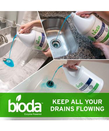 Bioda Professional Strength Enzyme Drain Cleaner | Septic Safe Odor Eliminator | Effective Drain Smell Remover - Shop Internationally - Buy Online on GoSupps.com