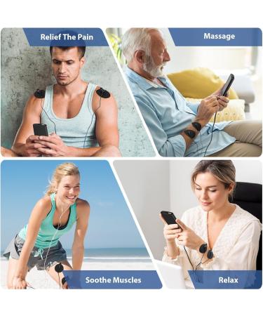 Buy TENS EMS Unit - 24 Modes Muscle Stimulator for Pain Relief | Dual Channel Electronic Massager with 12 Pads & Dust-Proof Bag | International Shipping Available - Buy Online on GoSupps.com