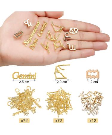 156 Piece Zodiac Charms Set | Gold Alloy Constellations Charms for Nail Art & Jewelry Making - Buy Online on GoSupps.com