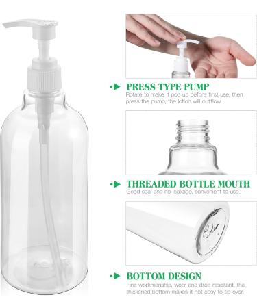 Topbathy 8-Pack Refillable Pump Dispenser Bottles for Hand Gel Shampoo Lotion & Cleaning Liquids - 500ml Kitchen & Bathroom Solutions - Buy Online on GoSupps.com