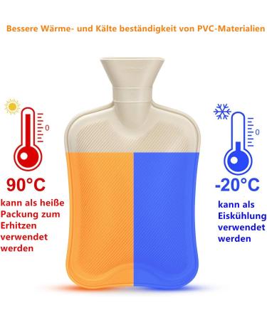 Voarge 2L Hot Water Bottle with Knitted Turtleneck Cover | Safe Durable and Pollutant-Free | Perfect Gift for Children (Pink Owl) - Buy Online on GoSupps.com