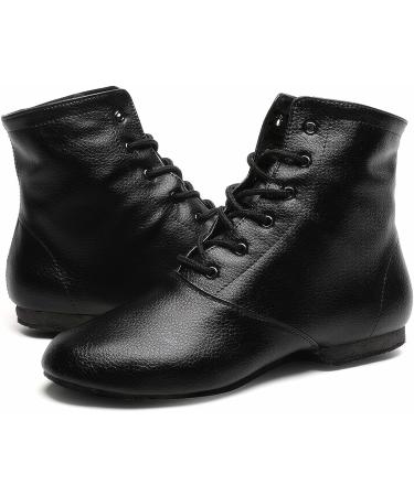 Black Split Sole Leather Jazz Boots for Kids - Sizes Toddler to Big Kid 4.5 - Buy Online on GoSupps.com