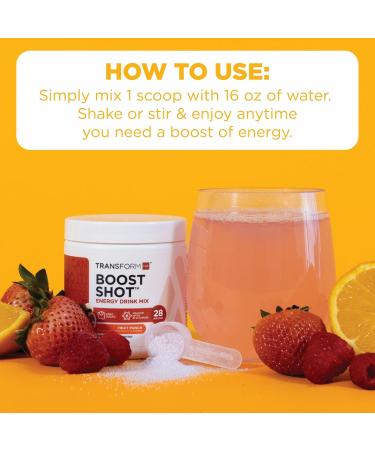 TransformHQ Everyday Boost Shot - Blue Raspberry 28 Servings | Non-GMO & Gluten-Free Energy Powder - Buy Online on GoSupps.com