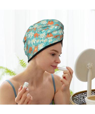 Buy Cute Sloth Hair Towel Wrap - Quick Drying Turban for Hair | International Shipping Available - Buy Online on GoSupps.com