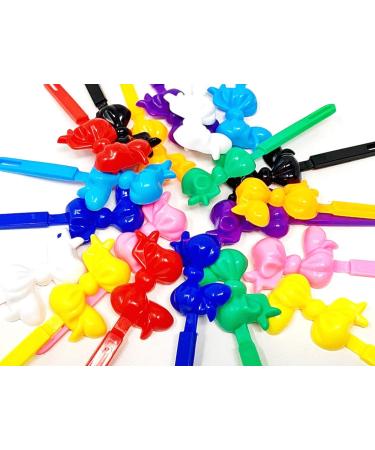Tara Girls Self Hinge Multi Design Plastic Bow Hair Barrettes Pack Of 2 - BR60 - Buy Online on GoSupps.com