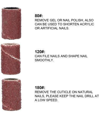 75 Sanding Bands Nail Drill Bits Nail Art Sanding Caps 80 120 180 Grit Brown for Nails and Cuticles Easy to Use Suitable for Nail Care - Buy Online on GoSupps.com