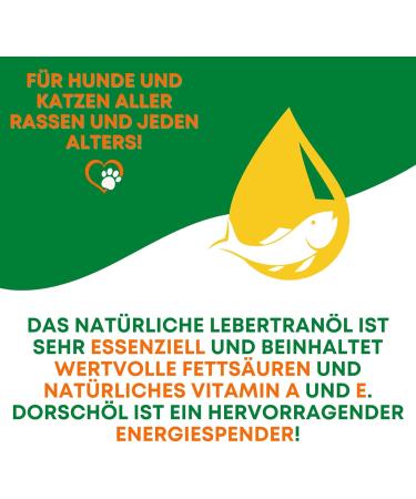 Mahu Nature Dorschlebertran for Dogs & Cats 1L | Natural BARF Oil with Omega 3 (EPA + DHA) & Vitamins | Eco-Friendly Packaging - Buy Online on GoSupps.com