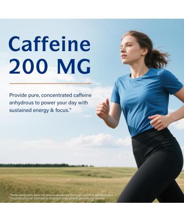 Innate Vitality Caffeine 200 mg Caffeine Pill for Men & Women No Crash or Jitters Non GMO No Gluten Boost Energy Levels & Mental Focus 120 Vegan Capsules - Buy Online on GoSupps.com