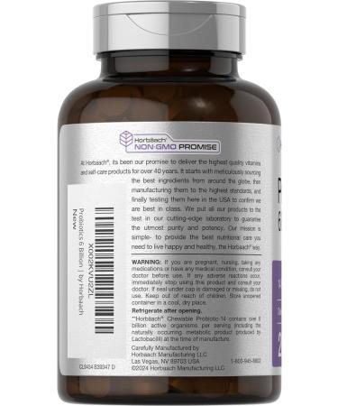 Horb ach Probiotics 6 Billion CFUs | 200 Chewable Tablets | Berry Flavor | 14 Probiotic Strains | Vegetarian Non-GMO & Gluten Free Supplement for Men & Women - Buy Online on GoSupps.com