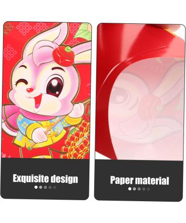 MAGICLULU 60pcs 2023 Year of The Rabbit Red Packets Bunny 2024 Year Money Bag Red Luck Money Bag Festival Red Envelope Red Envelope for The Year of Dragon Paper Personality Lai See Bag Assorted Color 1 1.5X8X0.1CM - Buy Online on GoSupps.com