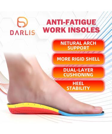 Heavy Duty Pain Relief Insoles for Work - Shock Absorption Cushioning - Support 220+ lbs - Medium Arch Support - Comfortable Anti-Fatigue Shoe Inserts for Men & Women - Buy Online on GoSupps.com