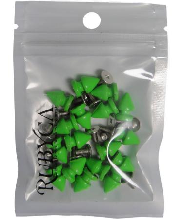 RUBYCA 12MM 100 Sets Metal Tree Spikes and Studs Screw-Back for DIY Punk Leather-Craft - Green 100 PCS - Buy Online on GoSupps.com