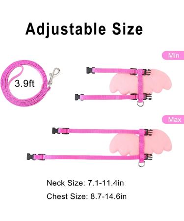 Filhome 2 Pack Adjustable Rabbit Bunny Harness and Leash Set with Wings Vest Harness for Rabbit Ferret Bunny Kitten Guinea Pig Walking Neck Girth: 6.3" 10.63" Chest Girth: 7.87" 13.78" - Buy Online on GoSupps.com