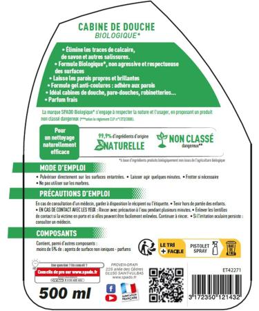 SPADO - Cleansing gel - Cleans & degreases - Nourishes & revives - Soft - 500ml - Made in France - Buy Online on GoSupps.com