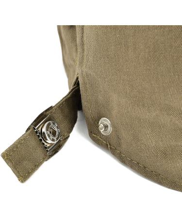 VOBOOM Men's Cotton Adjustable Newsboy Beret Ivy Cap Cabbie Flat Cap in Dark Brown - Buy Online on GoSupps.com