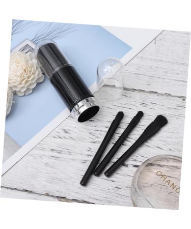 Mikinona 4-in-1 Retractable Double Ended Makeup Brush Set - Portable Black Makeup Brush for Travel & Easy Application - Buy Online on GoSupps.com