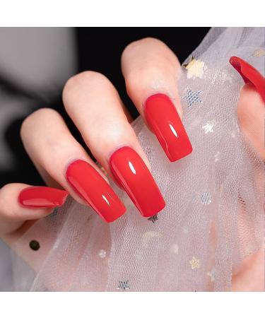 Mobray 60g Red Poly Nail Extension Gel | Builder Gel for Nail Art | Salon Quality Hard Gel for DIY Nail Design - Buy Online on GoSupps.com