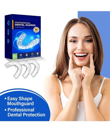 Mouth Guard for Teeth Grinding - Reusable Moldable Night Guards for Clenching - 4 Piece Set 2 Sizes - Ideal for Men & Women - International Shipping - Buy Online on GoSupps.com