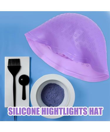 Bonnet M ches en Silicone R utilisable Violet Aiguilles Int gr es pour Coloration Pr cise Protection du Cuir Chevelu Adapt Usage Professionnel et Domicile Outil Coiffure - Buy Online on GoSupps.com