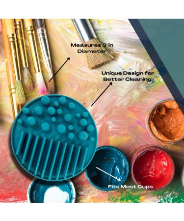 FRESHe Aqua Paint Plate Cleaner Disc for Acrylic and Watercolor Brushes - Keeps Brushes Clean in Water-Based Mediums - Teal - Buy Online on GoSupps.com