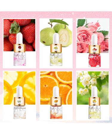 Nbc Cuticle Oil 6 Fruit-Scent Mini Bottle Set - Repair Nail Cuticle Skin Damage (6x5ml) - Buy Online on GoSupps.com