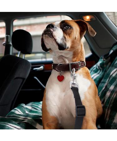 2 Pieces Dog Safety Belt Adjustable Dog Safety Belt Black Safety Belt Dog Car Safety Belt Suitable for Small and Medium Dog Breeds and Car Models - Buy Online on GoSupps.com