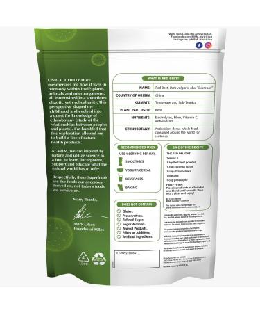 MRM Raw Organic Red Beet Powder 8.5 oz | Natural Energy Boost & Nutrient-Rich Superfood - Buy Online on GoSupps.com