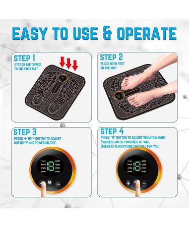 USB Rechargeable Foot Massager | Foldable Machine with 8 Modes & 19 Intensities | LCD Screen | Improves Circulation, Relieves Pain & Muscle Stiffness - Buy Online on GoSupps.com