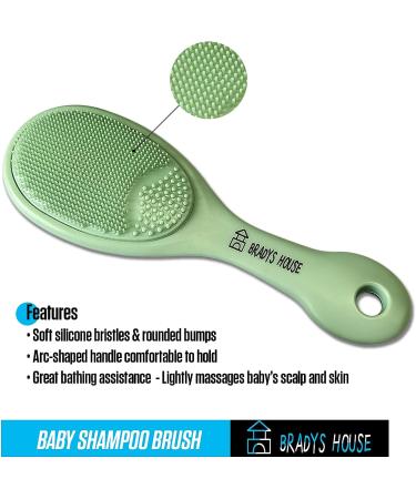 BRADYS HOUSE 3 Piece Baby Hair Brush & Comb Set - Soft Goat Bristle Hair-Brush, Silicone Bath Brush, Plastic Comb for Newborns, Infants, Toddlers & Kids - Buy Online on GoSupps.com