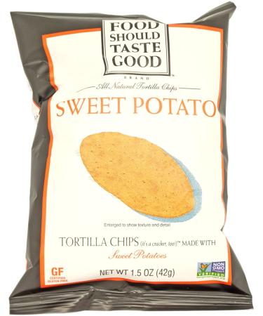 Food Should Taste Good Sweet Potato Tortilla Chips 1.5 oz (Pack of 8) - Delicious & Nutritious Snack Option - Buy Online on GoSupps.com