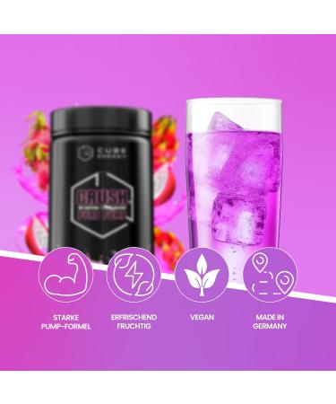 Cube Energy Pre Workout Pump Booster - Kafein-Free Dragonfruit | L-Citrulline L-Arginine Amaranth Extract Glycopump & Glycerol Powder - 20 Portions 560g - Buy Online on GoSupps.com