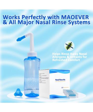 Neti Pot Salt Packets 100 Count (2.7g Each) | Individually Wrapped Saline for Nasal Rinse & Sinus Care | Pure Sodium Chloride | Fits Neti Pots Squeeze Bottles 100 Nasal Wash Salt 20 - Buy Online on GoSupps.com