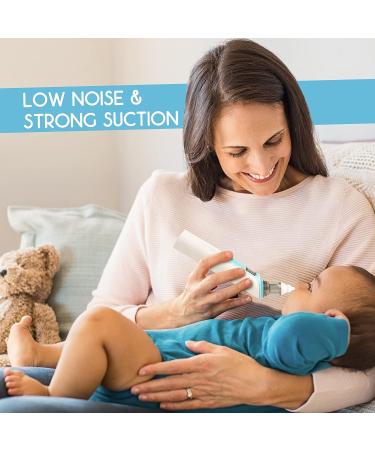 Electric Baby Nasal Aspirator with 6 Levels of Suction - Blue | Nose Sucker for Babies and Toddlers - Buy Online on GoSupps.com