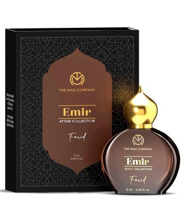The Man Company 100% Alcohol-Free Attar Perfume for Men Farid Emir Collection | Premium Long Lasting Fragrance | 35% Highly Concentrated Perfume Oil