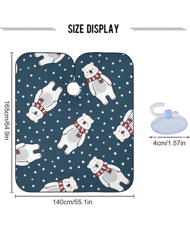 Waterproof Barber Cape - Cute Polar Bear & Cheetah Haircut Bib for Men & Women | Unisex Hair Cutting Cape (8rp1a - Buy Online on GoSupps.com